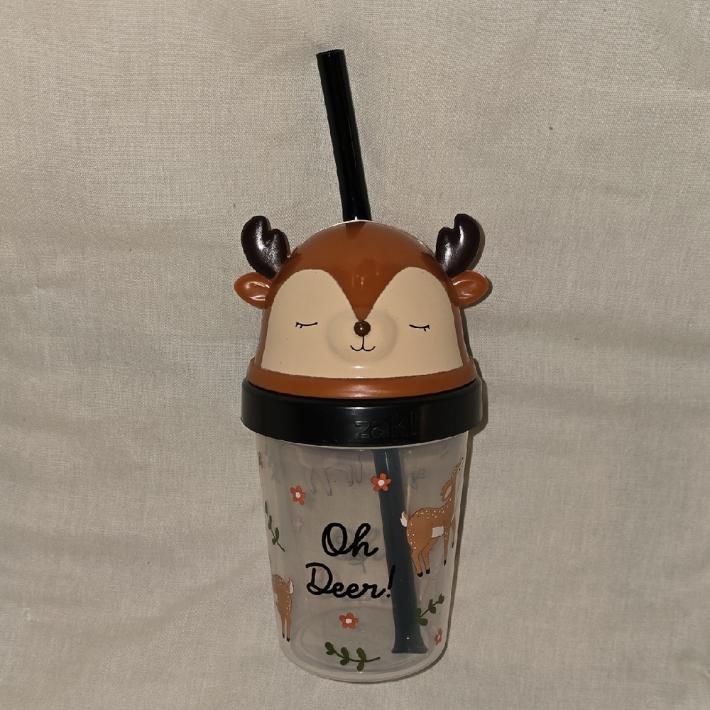 Zak Deer Design Kids Tumbler with Straw 13 Oz